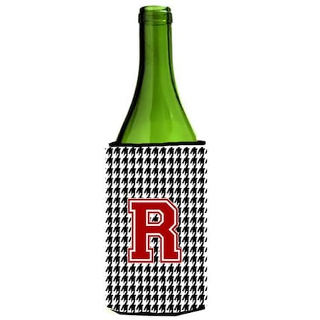 Carolines Treasures Carolines Treasures CJ1021-RLITERK Houndstooth Monogram Initial R Wine Bottle  Hugger CJ1021-RLITERK